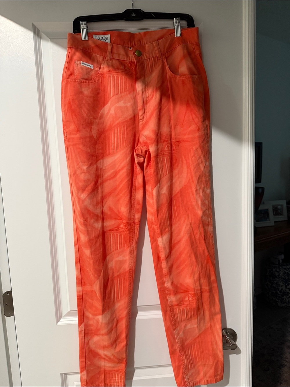 Escada  Women Orange Pattern Jeans